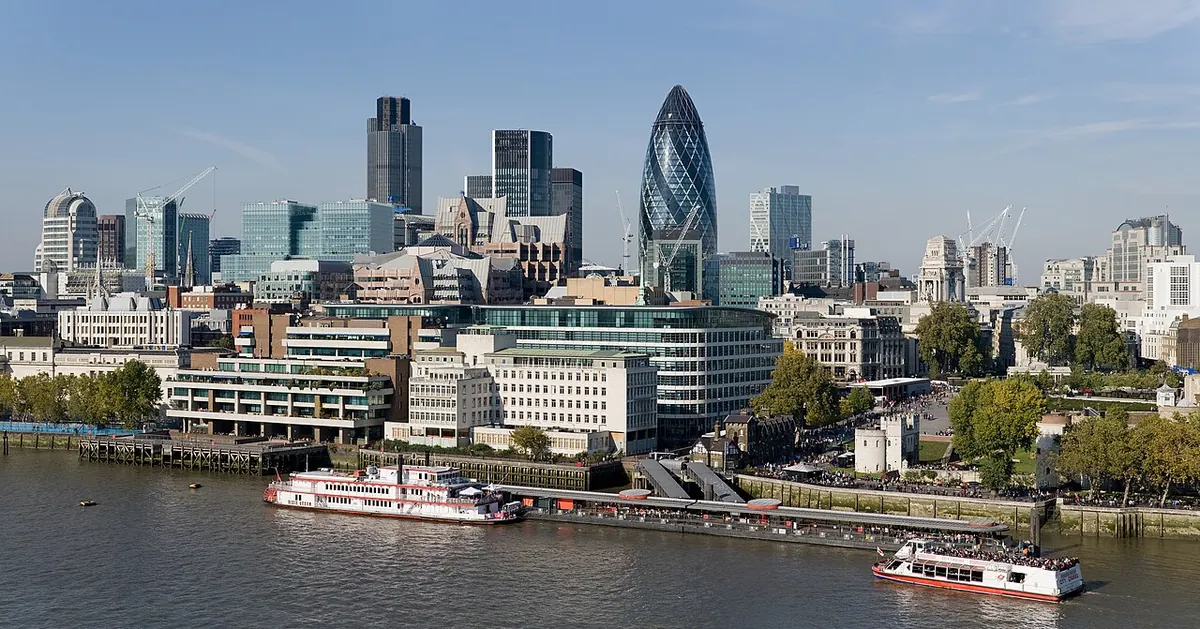 A City de Londres vista da Prefeitura