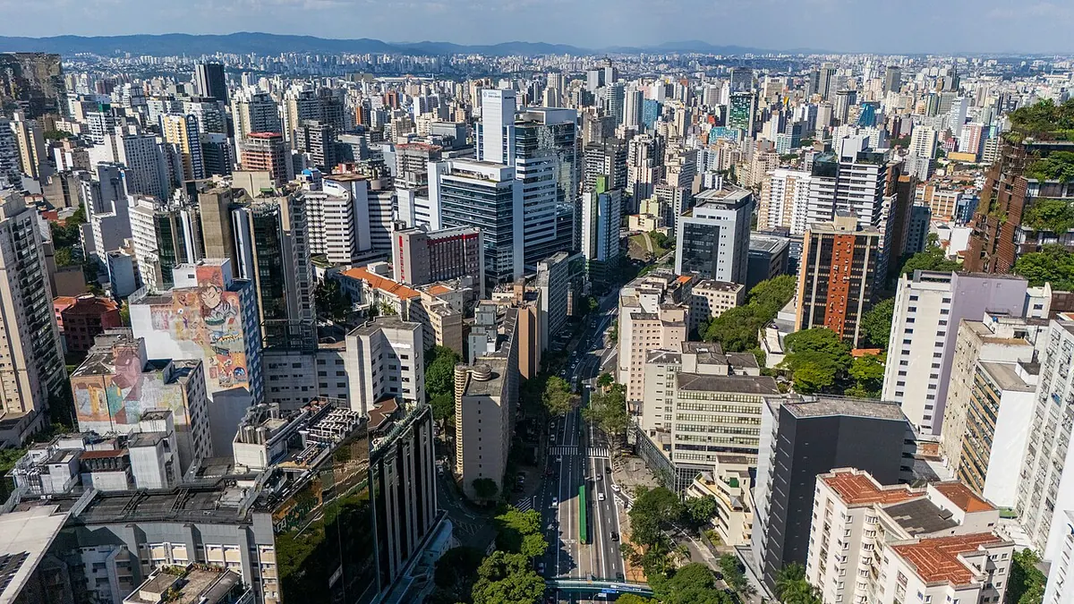 Vista aérea da Avenida Paulista