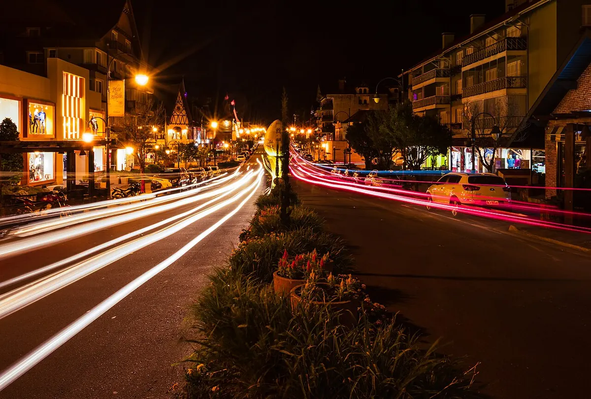 Centro de Gramado à noite