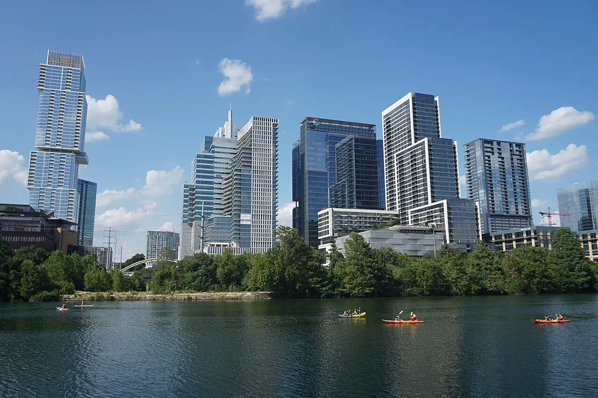Centro de Austin e o Lady Bird Lake