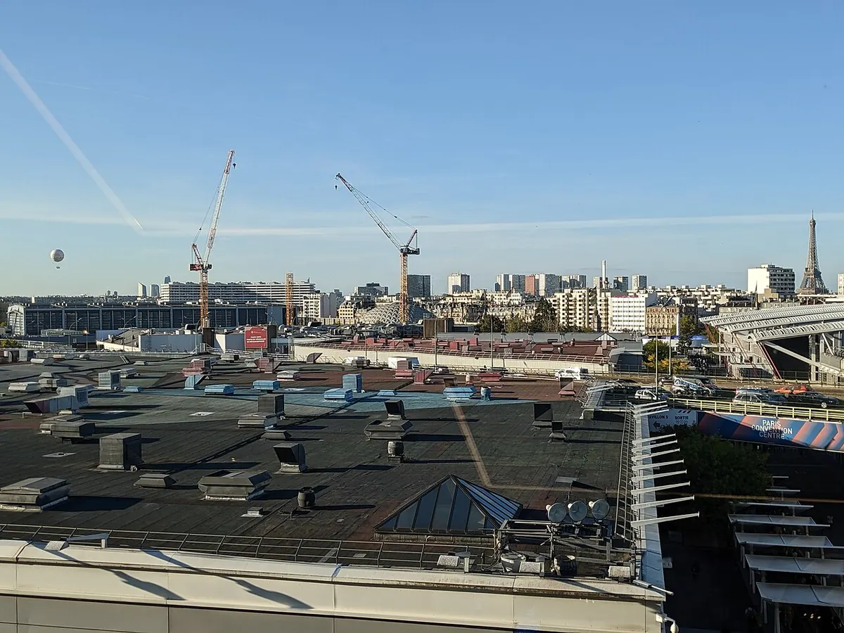 O parque de exposições da Porte de Versailles visto do alto, em 2022