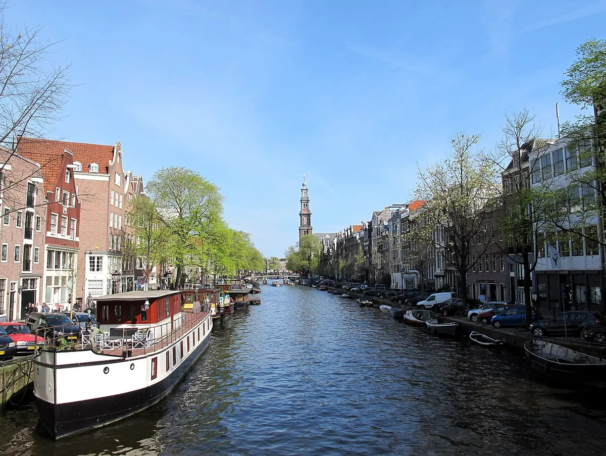 Canal Prinsengracht, em Amsterdã